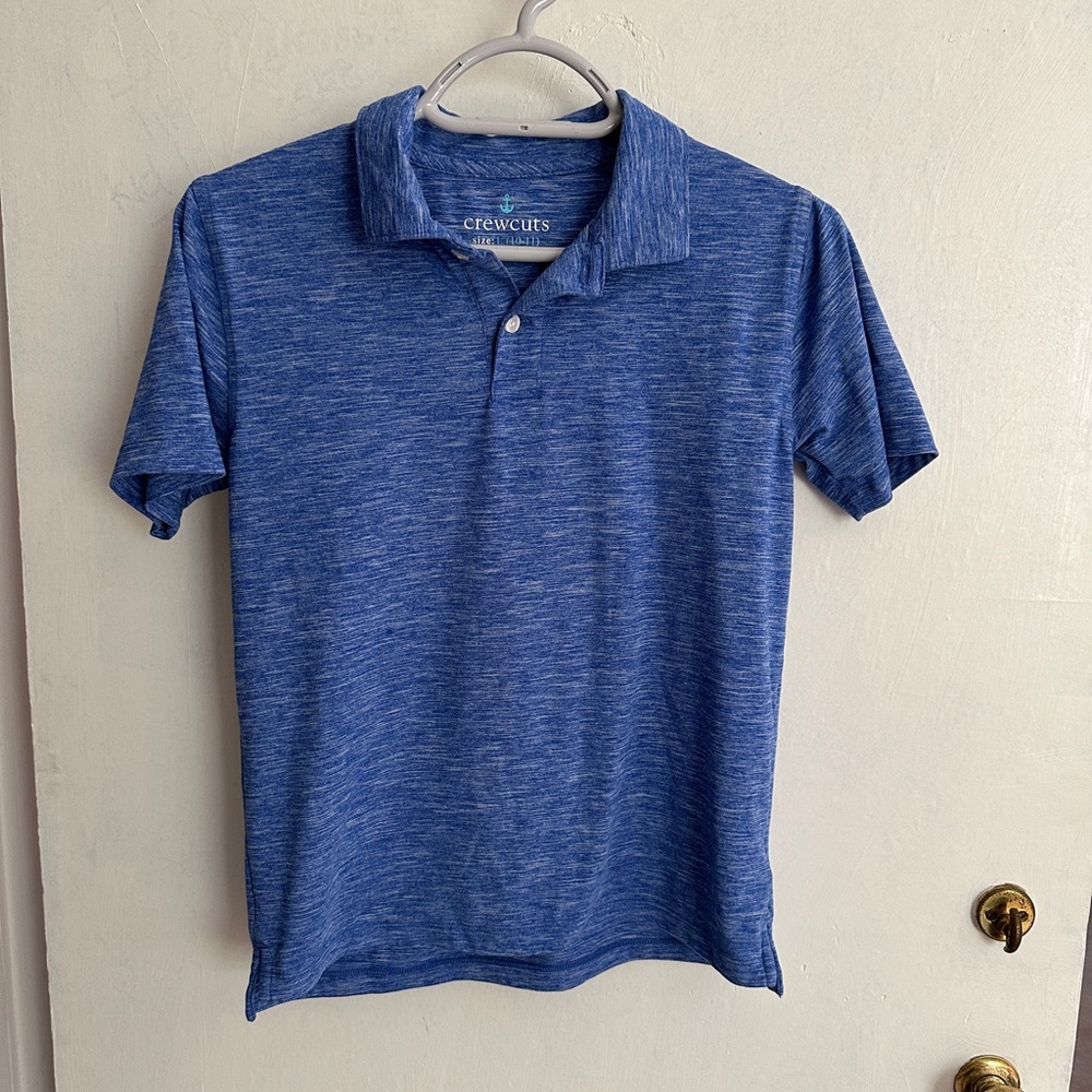 Crewcuts (J. Crew Kids) Solid Blue Polo, Size L (10-11)